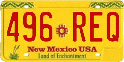 NM license plate 496REQ