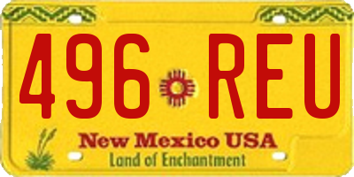 NM license plate 496REU