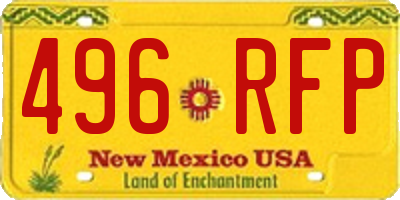 NM license plate 496RFP
