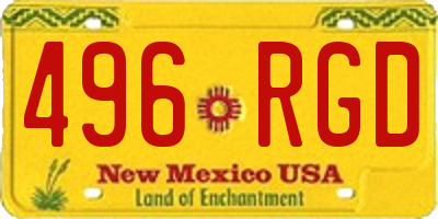 NM license plate 496RGD