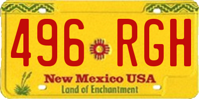 NM license plate 496RGH