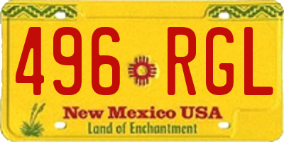 NM license plate 496RGL