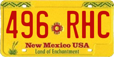 NM license plate 496RHC