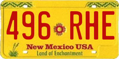 NM license plate 496RHE