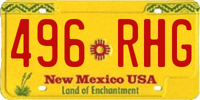 NM license plate 496RHG