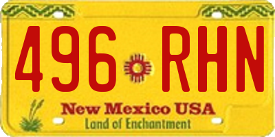 NM license plate 496RHN