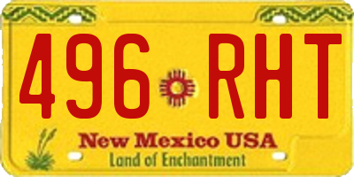 NM license plate 496RHT