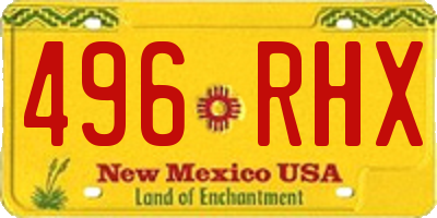 NM license plate 496RHX
