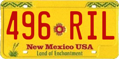 NM license plate 496RIL