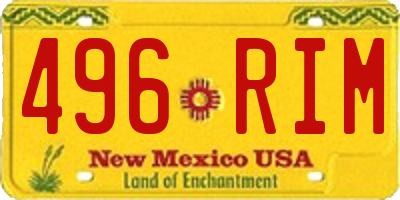 NM license plate 496RIM
