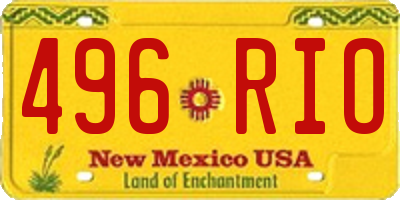 NM license plate 496RIO