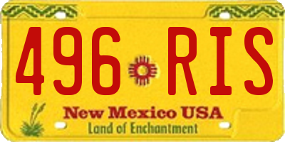 NM license plate 496RIS