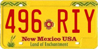 NM license plate 496RIY