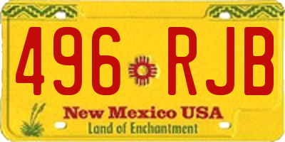 NM license plate 496RJB