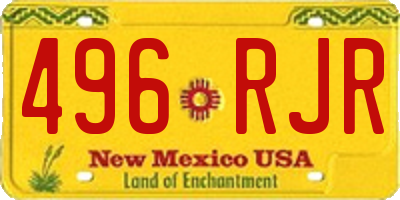 NM license plate 496RJR