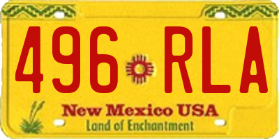 NM license plate 496RLA