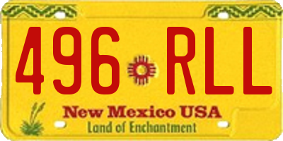 NM license plate 496RLL