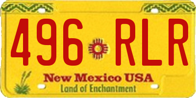 NM license plate 496RLR