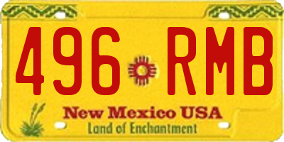 NM license plate 496RMB