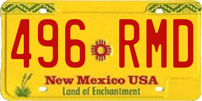 NM license plate 496RMD