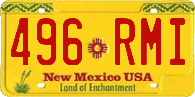 NM license plate 496RMI