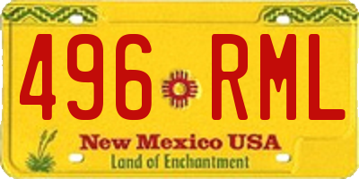 NM license plate 496RML
