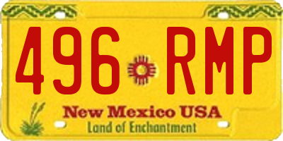 NM license plate 496RMP