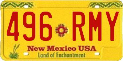 NM license plate 496RMY
