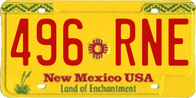 NM license plate 496RNE