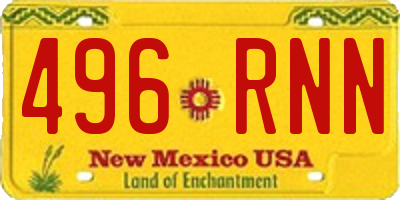NM license plate 496RNN
