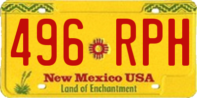 NM license plate 496RPH