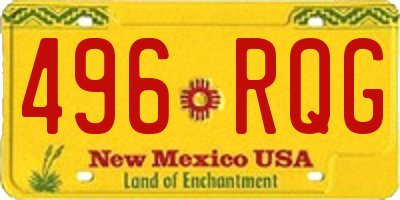 NM license plate 496RQG