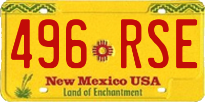 NM license plate 496RSE
