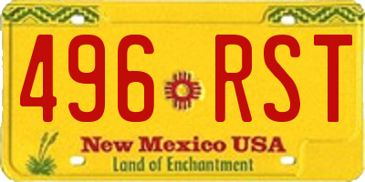 NM license plate 496RST