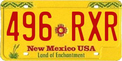NM license plate 496RXR