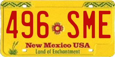 NM license plate 496SME
