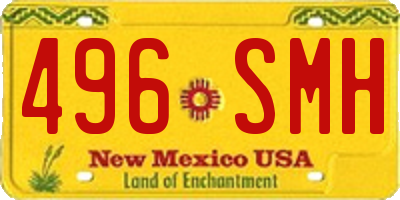 NM license plate 496SMH
