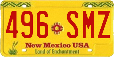 NM license plate 496SMZ