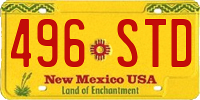 NM license plate 496STD
