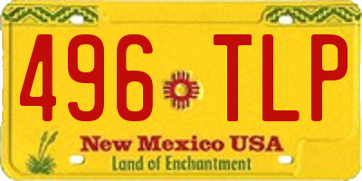 NM license plate 496TLP
