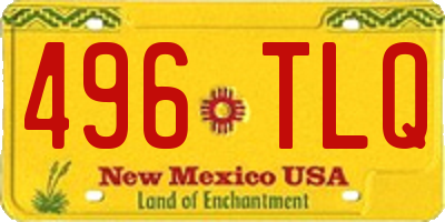 NM license plate 496TLQ