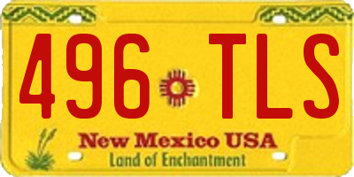 NM license plate 496TLS