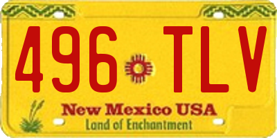 NM license plate 496TLV