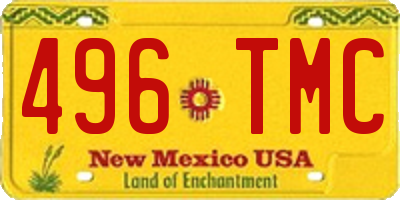 NM license plate 496TMC