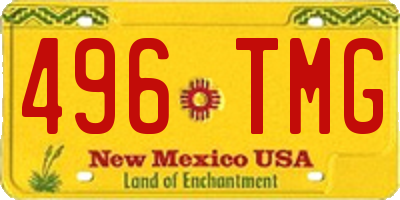 NM license plate 496TMG