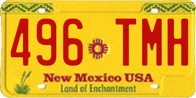 NM license plate 496TMH