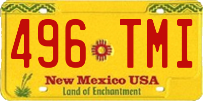 NM license plate 496TMI