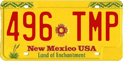 NM license plate 496TMP