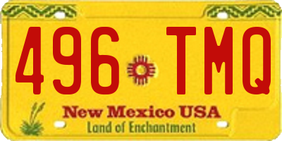 NM license plate 496TMQ