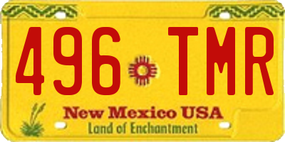 NM license plate 496TMR